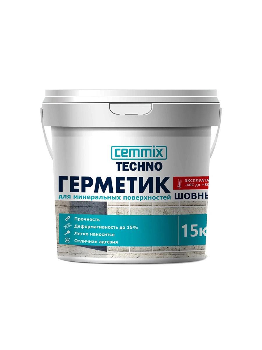 Акриловый шовный герметик для минеральных поверхностей Cemmix, 15 кг, серый